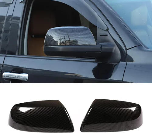 Vista 10 de Adhesivo ABS para cubierta de espejo retrovisor lateral exterior compatible con Toyota Tundra 2007-2021 Crew Max Sequoia 2008-2020 Accesorios