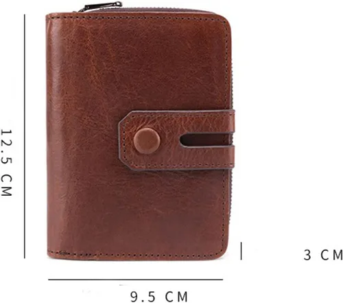 Vista 2 de TAUFE Men's Wallets, Men's Wallet Short Clutch Multifunctional Leather Wallet Expanding Card Holder Coin Purse