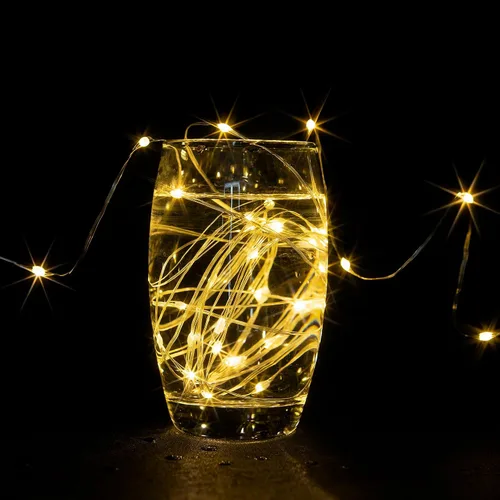 Vista 5 de Luces de Hadas Enchufables, Paquete de 2, 100 Pies, 300 LEDs, Luces de Cadena LED Impermeables, 8 Modos, Luz Parpadeante con Control Remoto
