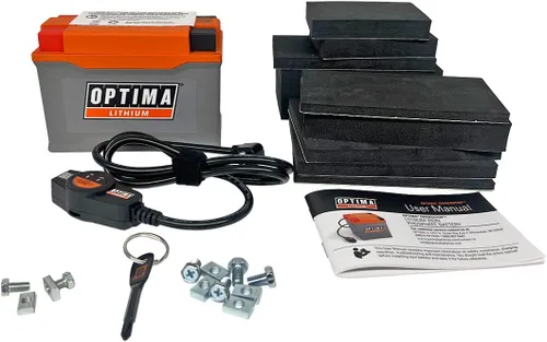 Vista 5 de OPTIMA QUAD7 ORANGETOP Batería de litio – Reserva de arranque del motor integrada con BMS y cable Powerlink – 190 amperios de arranque, 3AH