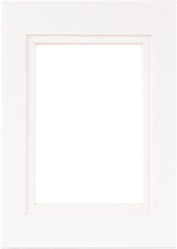 Vista 2 de Gallery Solutions Tapete blanco doble de corte biselado personalizado para portarretratos de 11 x 14 pulgadas con apertura de 8 x 10 pulgadas