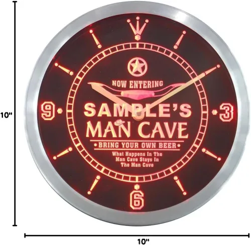 Vista 5 de ADVPRO ncpb0421-b Dallas Man Cave Cowboys Beer Bar Pub LED Neon Sign Reloj de pared
