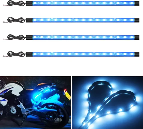 Vista 8 de YM E-Bright Tiras de luces LED ámbar/amarillas 5050 SMD impermeables para coches, luces de bajo para carritos de golf para motocicletas, barco