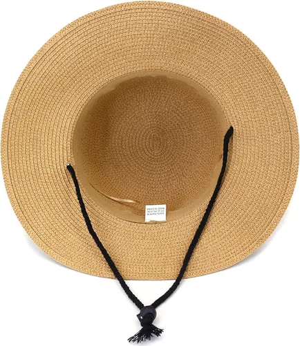 Vista 3 de YOLAI Beach Hats for Women Wide Brim Sun/Hat for Girl UPF 50+ Sun Sun Protective Sun Hat Foldable Roll Up Cap Beige
