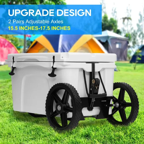 Vista 4 de FERUERW Kit de ruedas enfriadoras mejoradas, kit universal de carrito enfriador para refrigeradores de alta resistencia, refrigeradores de 15.5 a