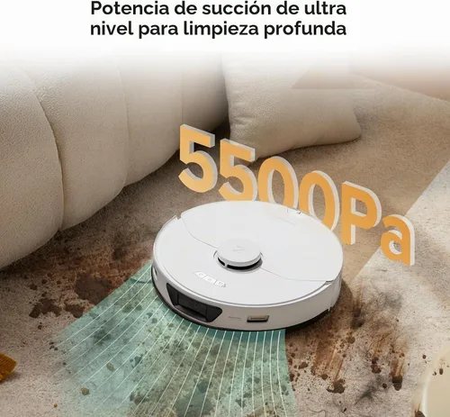 Vista 4 de roborock S7 Max Ultra Robot Aspiradora y Trapeador Combo, Secado Automático de Trapeador, Lavado Automático de Trapeador, Autovaciado