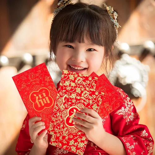 Vista 5 de VGOODALL Sobres rojos de año nuevo chino, paquetes rojos Hong Bao 2026, sobres de regalo de dinero de la suerte para el año lunar chino, festival