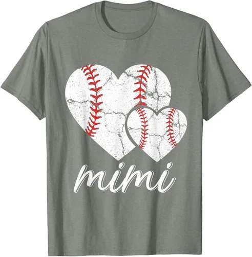 Vista 36 de Camiseta de béisbol Mimi para el Día de la Madre, Negro, S