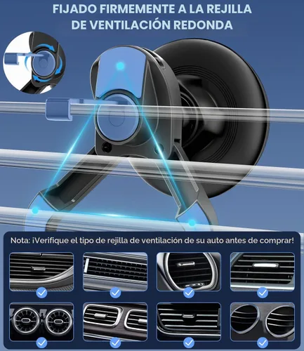 Vista 5 de Magsafe - Soporte de teléfono de coche para Mercedes Benz A/B/C/V/G/Class y Audi A1/A3/A3, soporte magnético para teléfono compatible con iPhone 17
