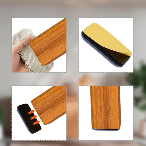 Vista 3 de Antrader Paquete de 12 alfombrillas deslizantes rectangulares para muebles, protector de suelo, posavasos mágicos antiabrasión, para mover muebles