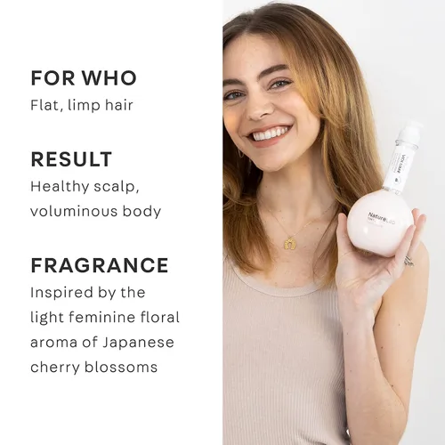 Vista 2 de NatureLab.TOKYO - Acondicionador de volumen perfecto, acondicionador ligero para cabello plano y flácido, restaura el grosor, aumenta el volumen