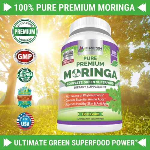 Vista 3 de FRESH HEALTHCARE Ashwagandha KSM 66 y Moringa Superfood - Bundle