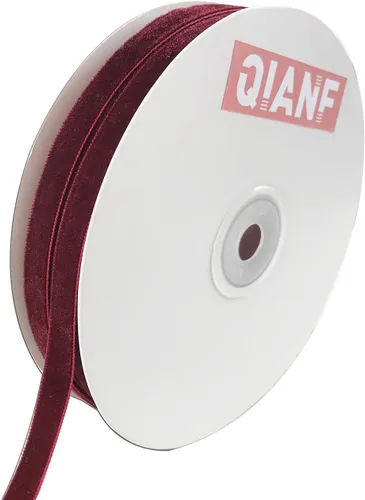 Vista 33 de QIANF Cinta de terciopelo, carrete de 1 1/2 pulgadas por 25 yardas (rojo)