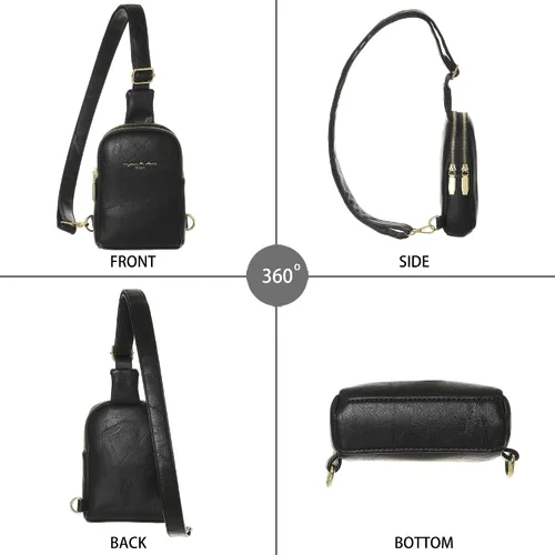 Vista 6 de Haytijoe Small Sling Bag,Fanny Packs Purse Vegan Leather Crossbody Bags for Women,Gifts for Her