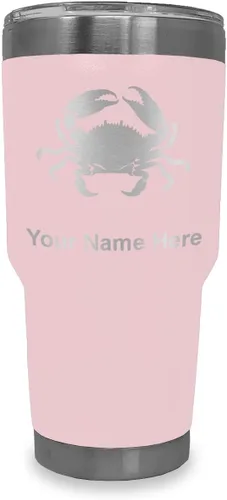 Vista 24 de LaserGram Vaso aislado al vacío de 20 onzas, cangrejo, grabado personalizado incluido (camuflaje verde)