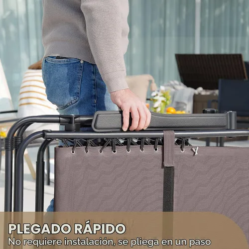 Vista 6 de Devoko Patio Zero Gravity Chair - Silla plegable para exteriores, sillas reclinables ajustables para uso junto a la piscina, silla lounge de jardín