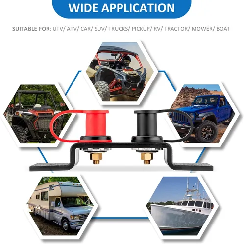Vista 5 de Wsays Kit de reubicación de terminales de poste de salto de batería UTV, herramienta de batería de carga rápida compatible con Can-Am X3 UTV, ATV