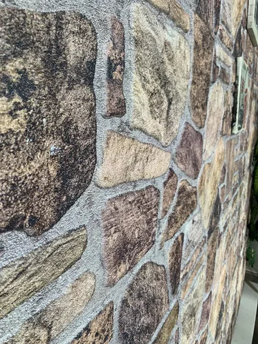 Vista 6 de Dundee Deco Paneles de pared 3D – Revestimiento, paneles de pared con aspecto de piedra marrón y gris, revestimiento de espuma de poliestireno