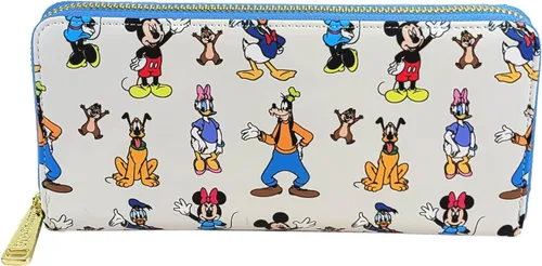 Vista 2 de Loungefly Disney Mickey Mouse Friends - Mini mochila para adelante y hacia atrás, Azul, Cartera de embrague