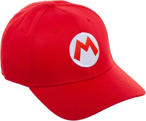 Vista 3 de Bioworld Mario Hat Super Mario Cosplay accesorio de Mario - Super Mario Hat Mario Cosplay rojo, Rojo
