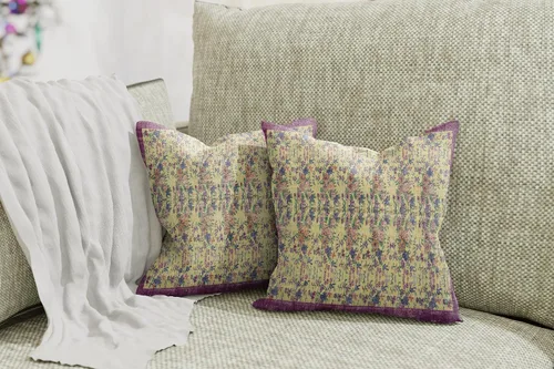 Vista 3 de 2 Pack Pattern Handmade Kilim Cushion Cover Ethnic Pattern Farmhouse Soft Pillow Cover Washable Printed Home Dekor Decorations Bedroom Living Room