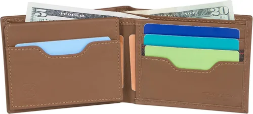 Vista 2 de Travelon Safe Id Accent - Cartera plegable de lujo Saddle talla única Safe Id Accent Deluxe Billetera