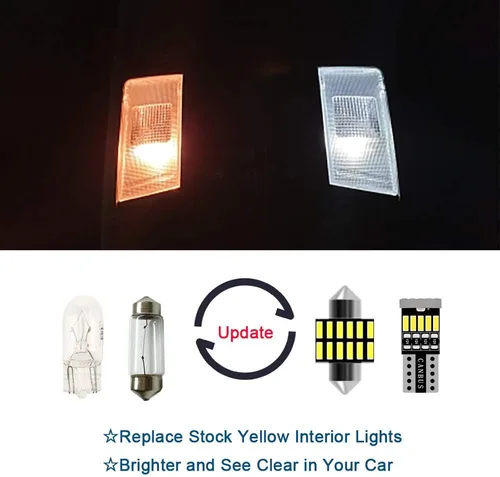 Vista 2 de 10 piezas de kit de luces LED para interior de RAV4, superbrillantes, bombillas LED para mapa y techo para Toyota RAV4 2016 2017 2018 2019 2020