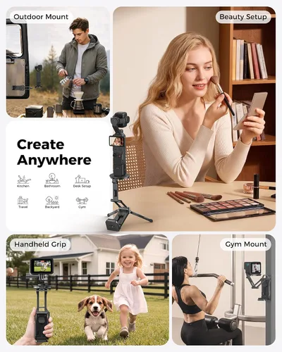 Vista 5 de OMOTON TP02-Ultra Multi-Device Camera & Phone Mount with 1/4" Adapter Black