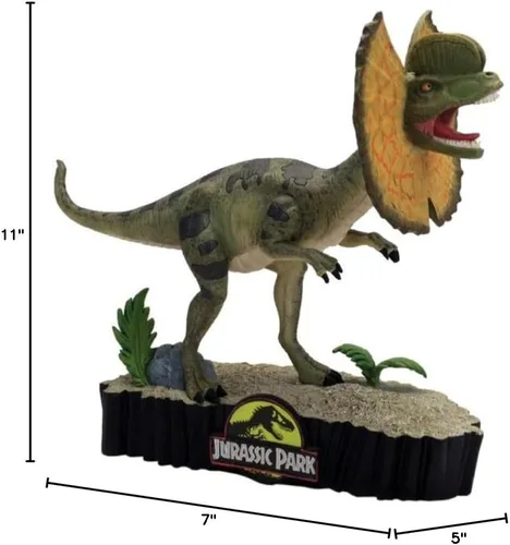 Vista 2 de Jurassic Park - Estatua de movimiento premium de Dilophosaurus