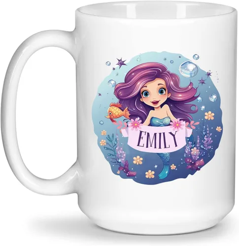 Vista 16 de Taza de café de libro de lectura de princesa personalizada, taza de té personalizada con diseño de libro, regalo personalizado para elegir el nombre