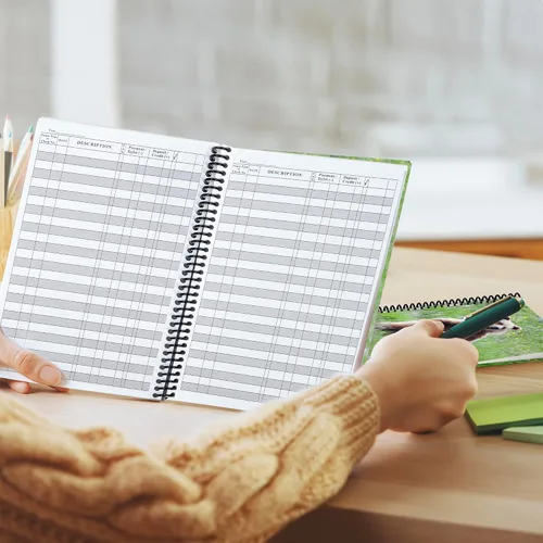 Vista 5 de The Superior Register Cuaderno para el registro de cheques y tarjetas de débito, sencillo cuaderno de control de cuentas y contabilidad financiera