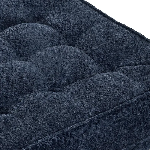 Vista 9 de MCombo Sofá modular con cojín extraíble, sofá tapizado para sala de estar, apartamento, oficina (azul, asiento medio)