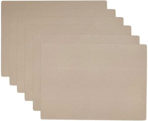 Vista 14 de Juego de 4 manteles individuales rectangulares de vinilo Tan Dot