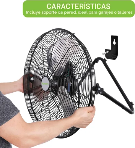 Vista 6 de hykolity Ventilador de piso de alta velocidad de 20 pulgadas, ventilador de pared de metal resistente de 4600 CFM con 3 velocidades, ventilador