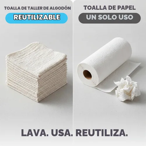 Vista 6 de Simpli-Magic 79170 Shop Toallas, blancas, paquete de 500 Blanco