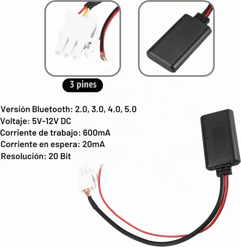 Vista 4 de X AUTOHAUX Adaptador de audio inalámbrico Bluetooth para Honda GL1800