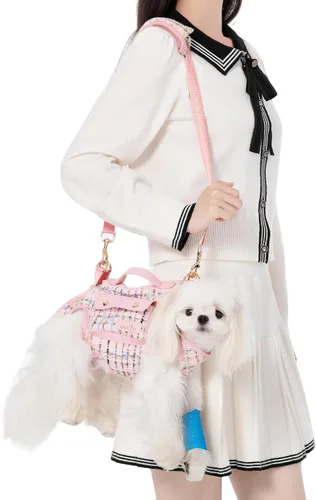 Vista 16 de Wakytu Arnés de elevación para perro, arnés VES ajustable para perro, correa ajustable para perro con bolsa pequeña para golosinas para cachorros