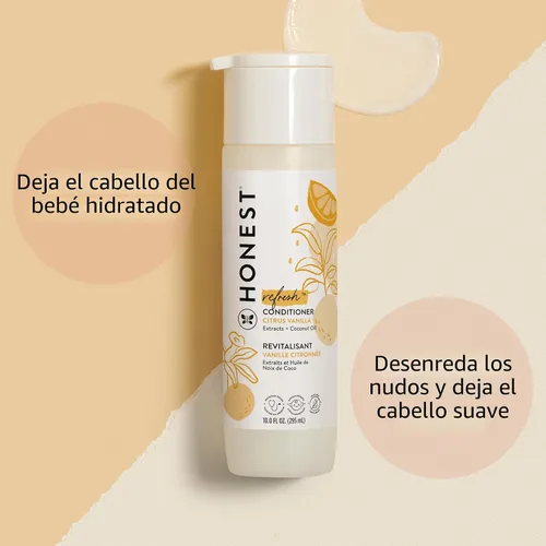 Vista 2 de The Honest Company Acondicionador, sin lágrimas, sabor a vainilla cítrica, 10 onzas líquidas