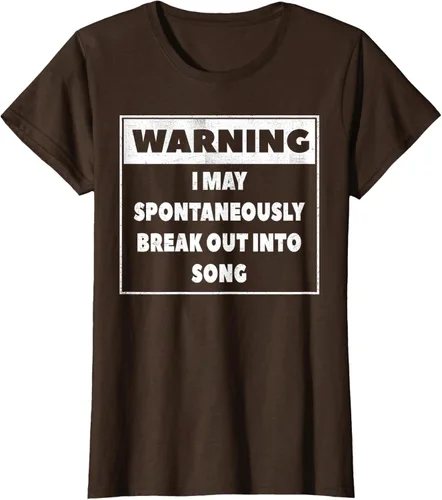 Vista 18 de Advertencia I may Spontaneously romper en canción camiseta