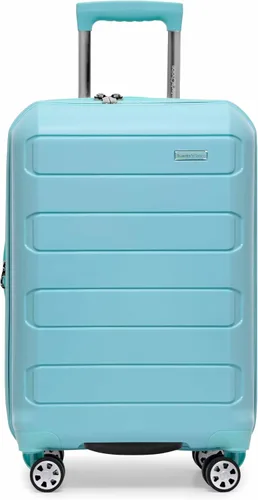 Vista 2 de Traveler's Choice Pagosa indestructible Hardshell expandible Spinner Equipaje, Azul bebé, Pagosa indestructible Hardshell expandible Spinner Equipaje