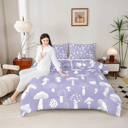 Vista 13 de Juego de edredón estampado de ovejas, juego de ropa de cama vintage de granja para niños, niñas, mujeres, adultos, parejas, ovejas, juego de edredón