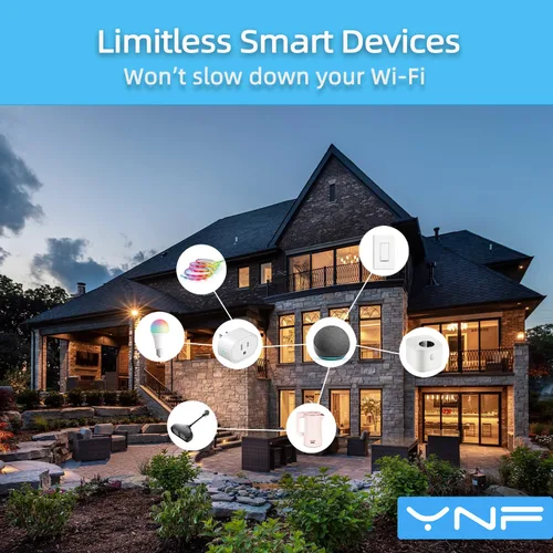 Vista 6 de YNF Mini enchufe inteligente, configuración simple con un comando de voz, enchufes inteligentes compatibles con Alexa, control remoto, temporizador