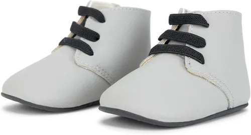 Vista 6 de JuJuBe Eco Steps - Chukka Boots for Babies & Infants - Machine Washable Vegan Leather Baby Shoes Negro