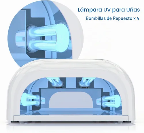 Vista 3 de nailstar Secador de lámpara de uñas UV de 9 W en forma de U de 365 nm - Paquete de 4