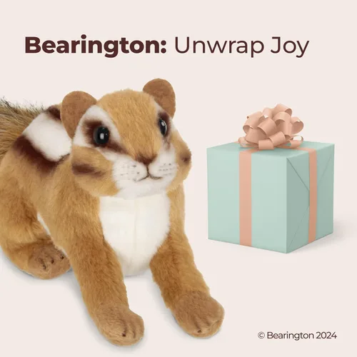 Vista 5 de Bearington Chippie Chipmunk - Animales de peluche realistas de 7 pulgadas con piel suave para niños pequeños y amantes de los animales silvestres