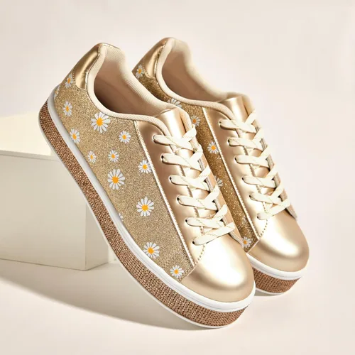 Vista 4 de UUBARIS Zapatillas de tenis con purpurina para mujer, color neón, elegantes, brillantes, con diamantes de imitación, para boda, novia, zapatos