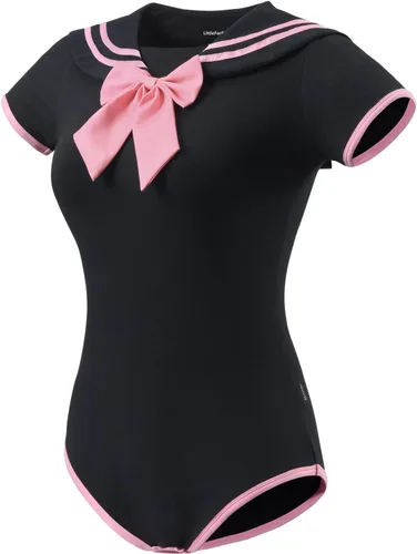 Vista 5 de Littleforbig Cotton Romper Onesie Pajamas Bodysuit - Magical Onesie Skirt Set Negro (Full Black)