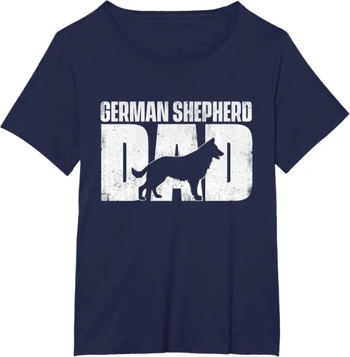 Vista 17 de Camiseta de pastor alemán para el día del padre del dueño de perros caninos, Negro
