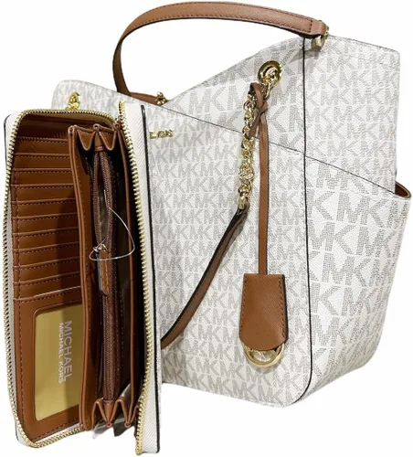 Vista 8 de Michael Kors JST - Bolso de hombro con cadena grande JST Continental firma marrón