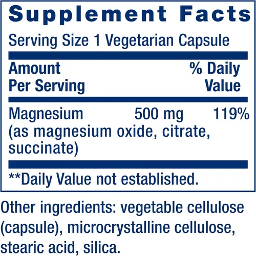 Vista 3 de Cápsulas vegetarianas de magnesio, 0.017 oz, 100 unidades, de Life Extension , 7.3787E+11, 100, 1, 1